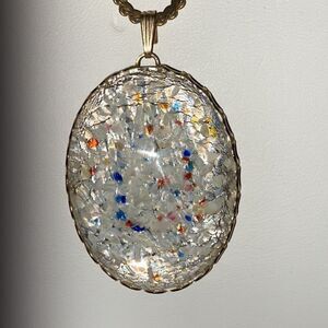 Roman Glass Pendant and Matching Earrings Set